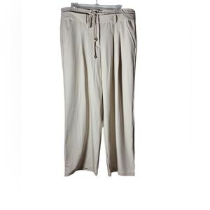 White Birch Women’s High Waisted Trouser Khaki Pants Size XL